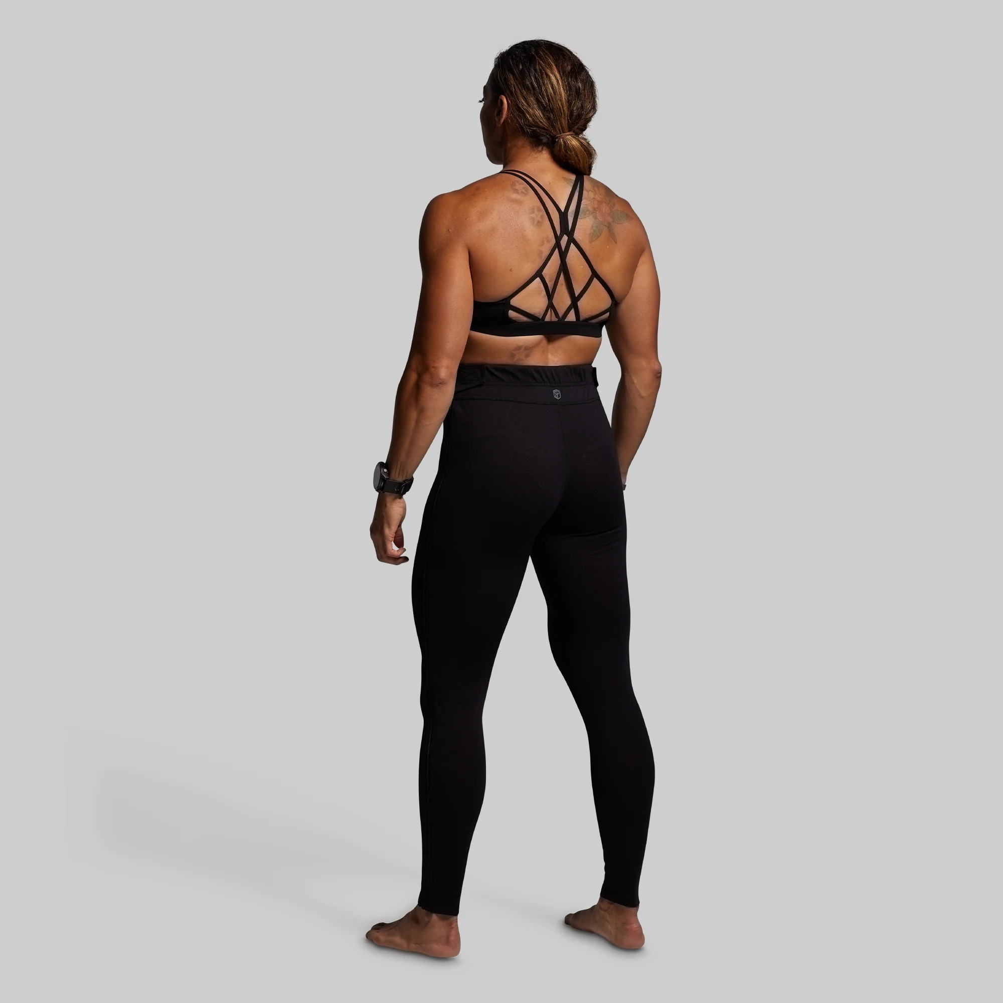 Women's Ridgeline Merino Full Zip Bottom 165 (Black) - Image 8