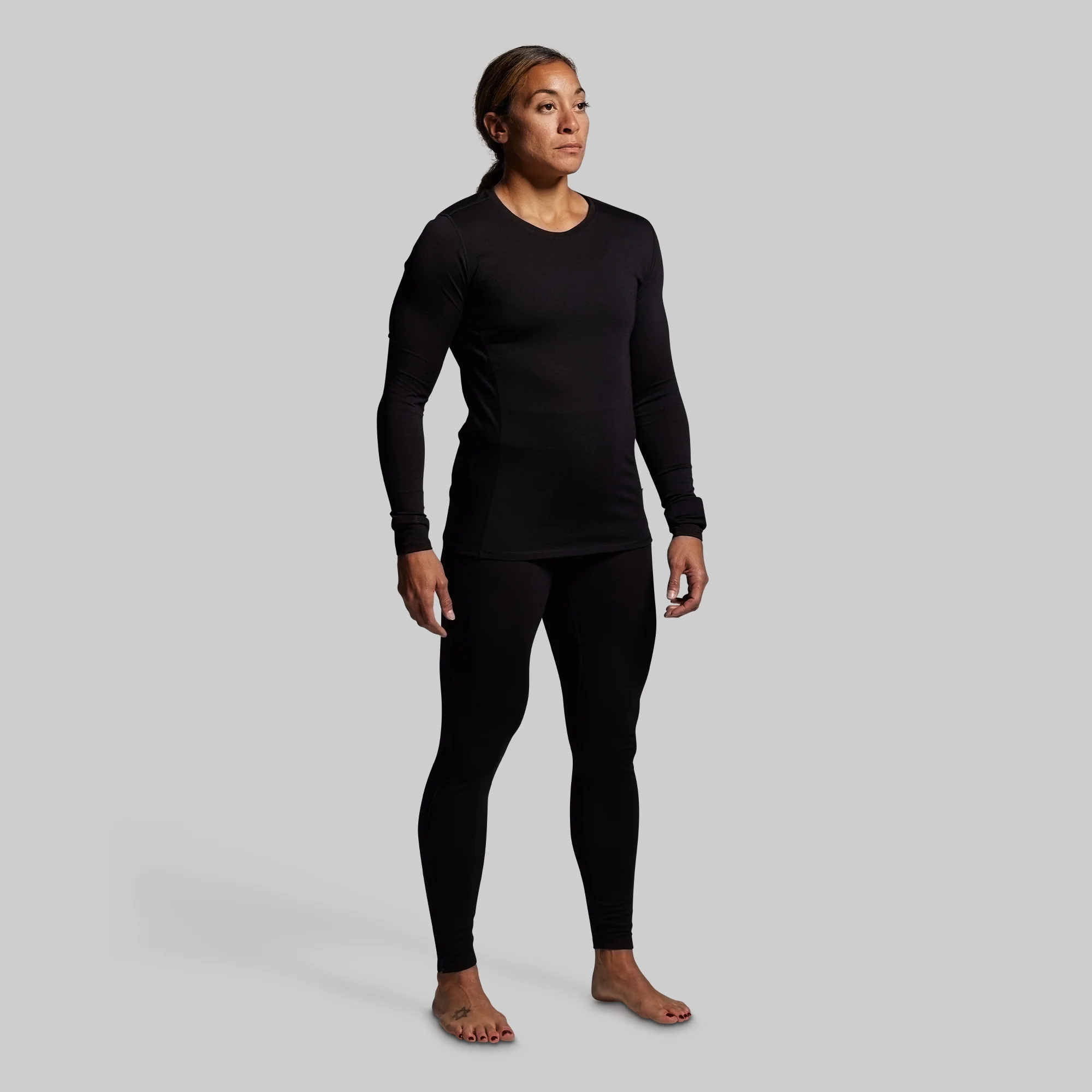 Women's Ridgeline Merino Thermal Top 165 (Black) - Image 5