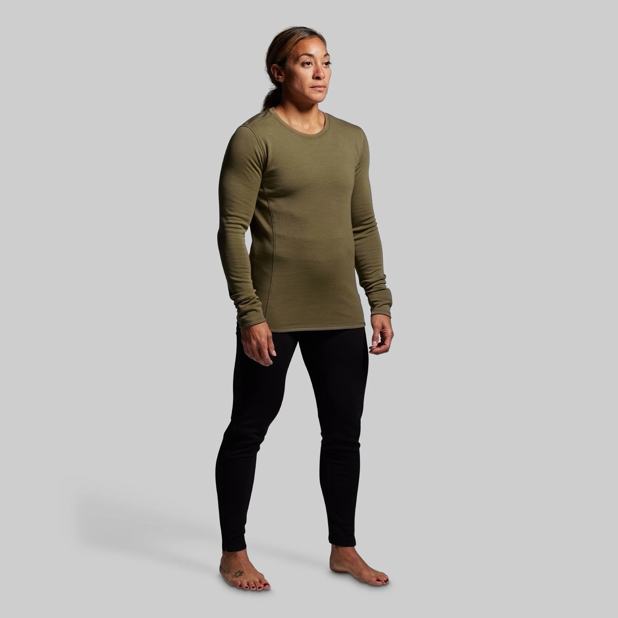 Women's Ridgeline Merino Thermal Top 165 (OD Green) - Image 5