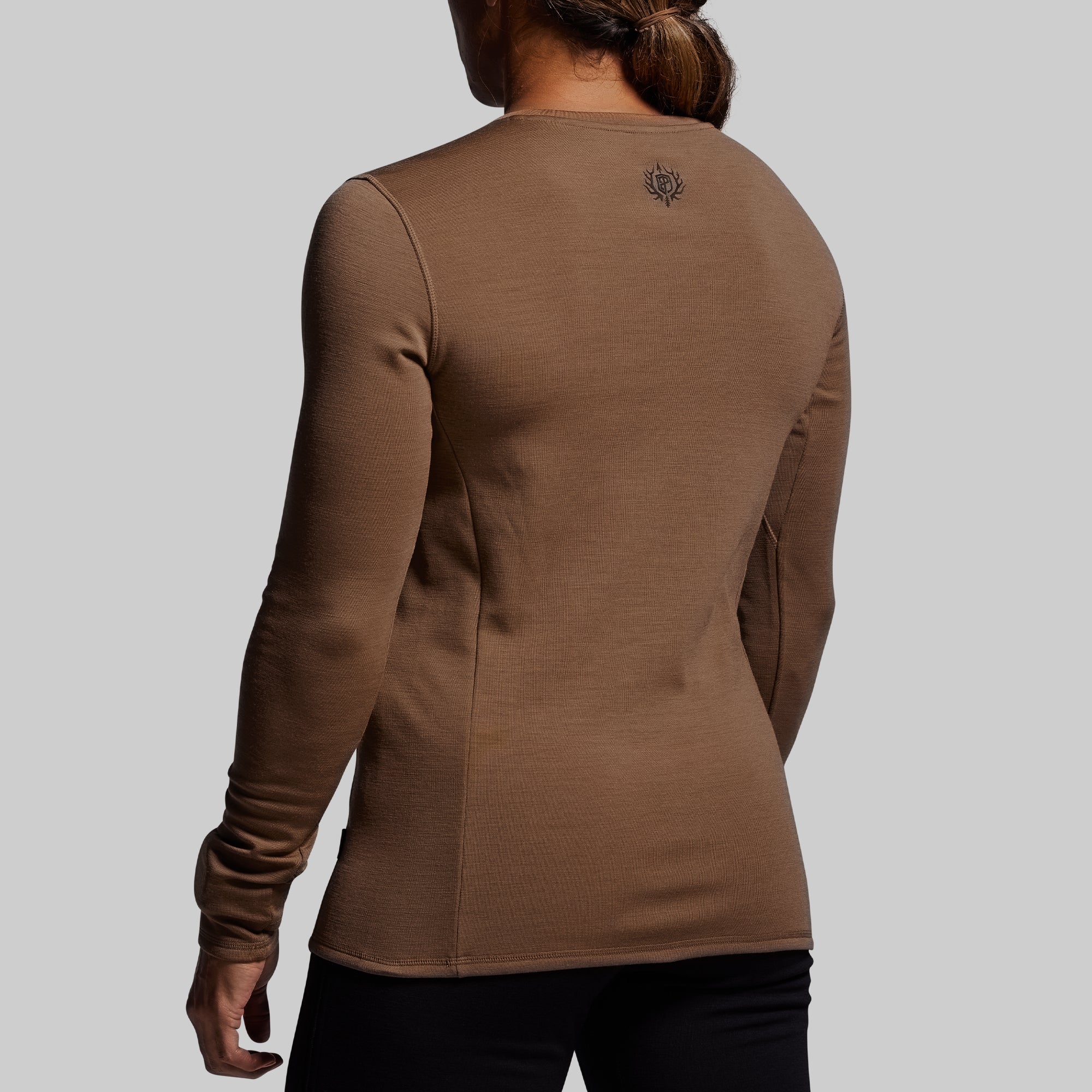 Women's Ridgeline Merino Thermal Top 240 (Coyote Brown) - Image 2