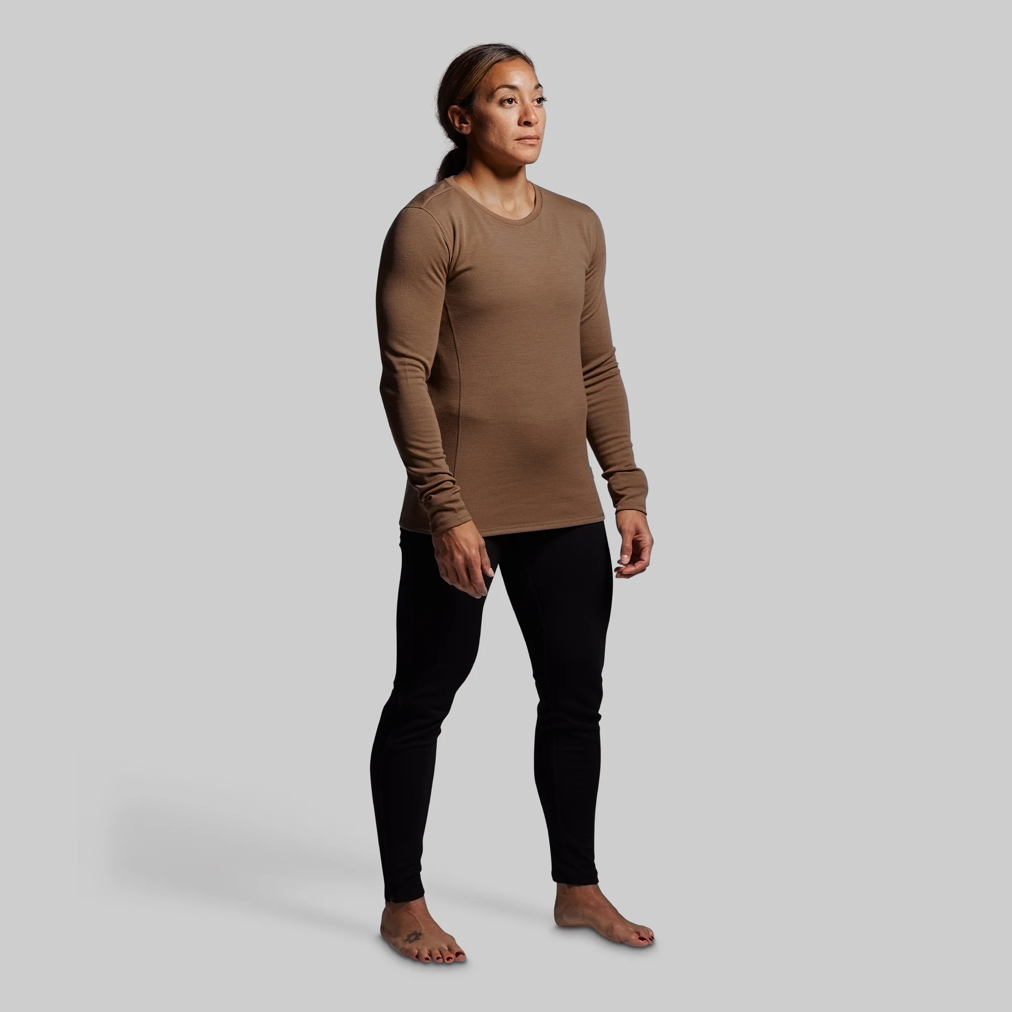 Women's Ridgeline Merino Thermal Top 240 (Coyote Brown) - Image 6