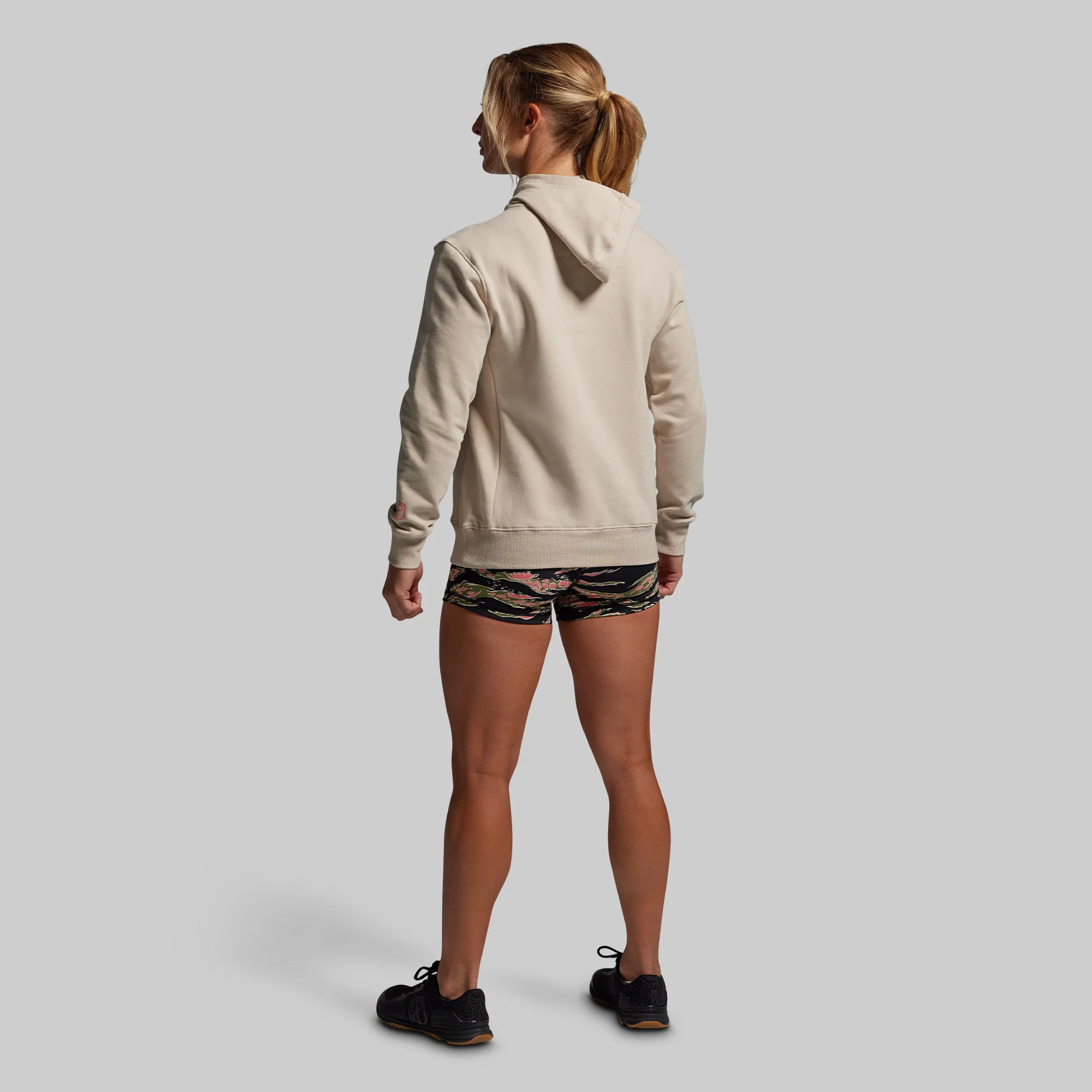 BP Flag Women's Unmatched Hoodie (Pumice/Pink Jungle Tiger) - Image 7
