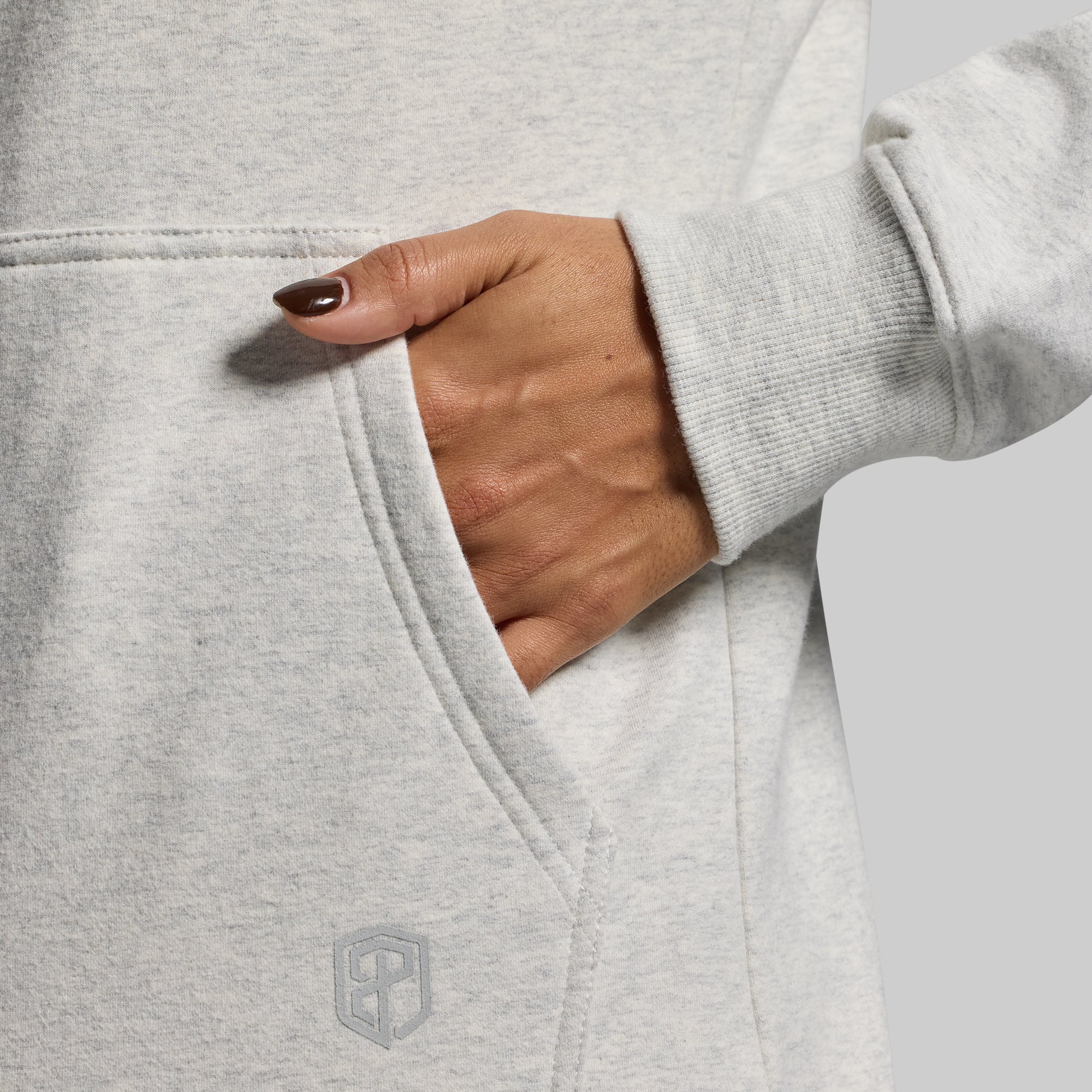 Women's Unmatched Hoodie (Heather White) - Image 3