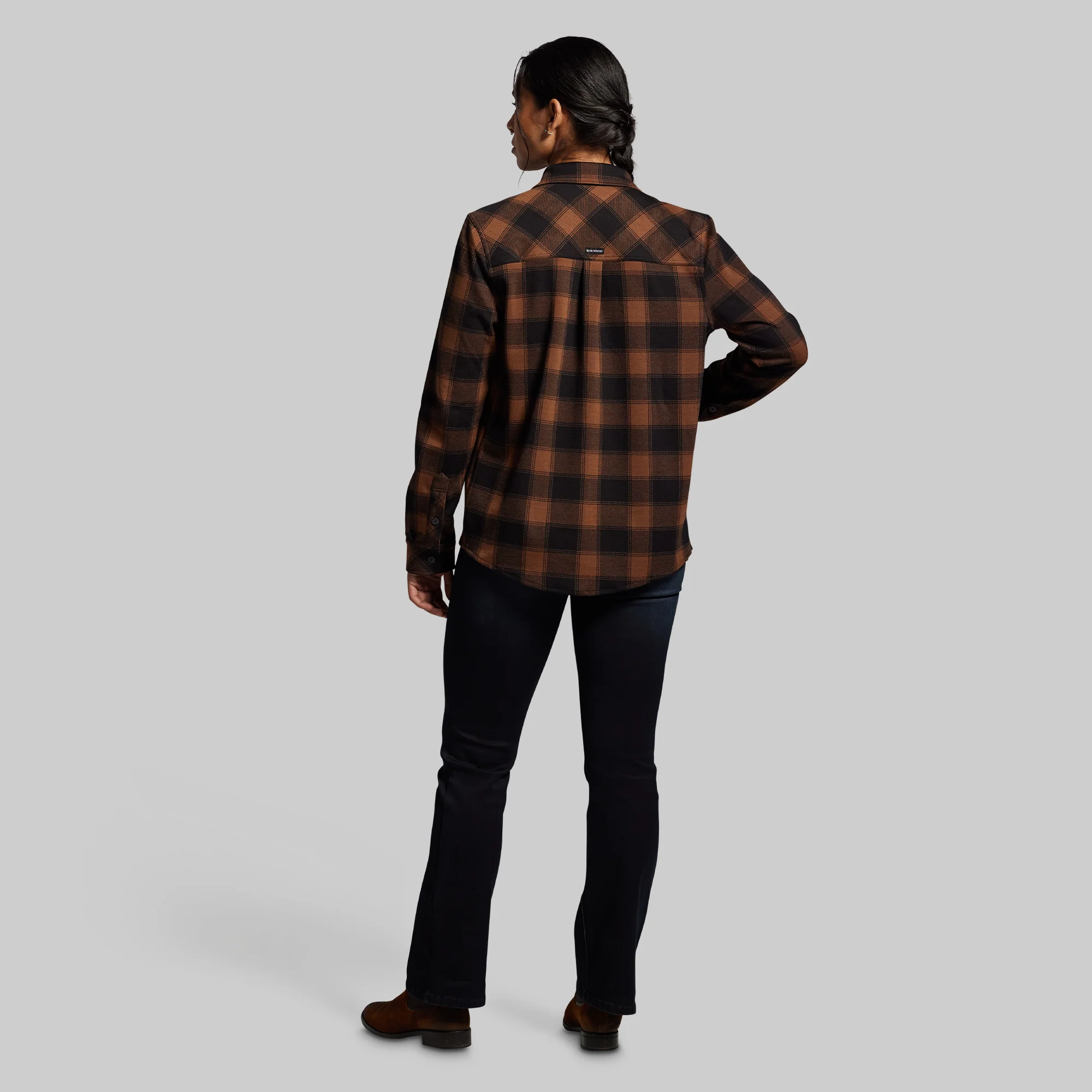 Woodsman Stretchy Flannel (Coyote Brown/Black) - Image 10
