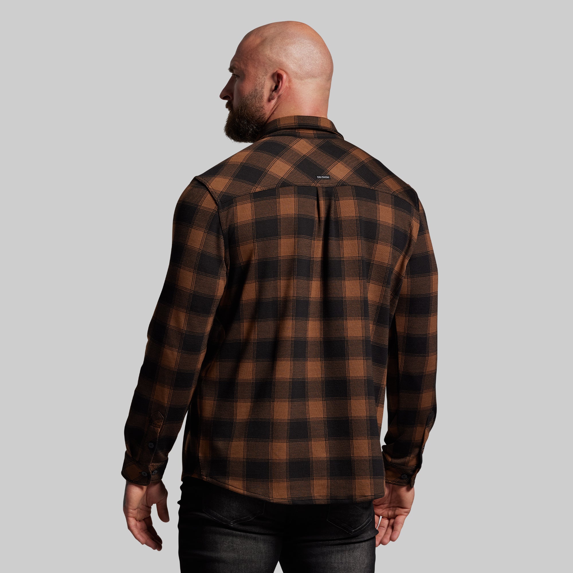 Woodsman Stretchy Flannel (Coyote Brown/Black) - Image 4