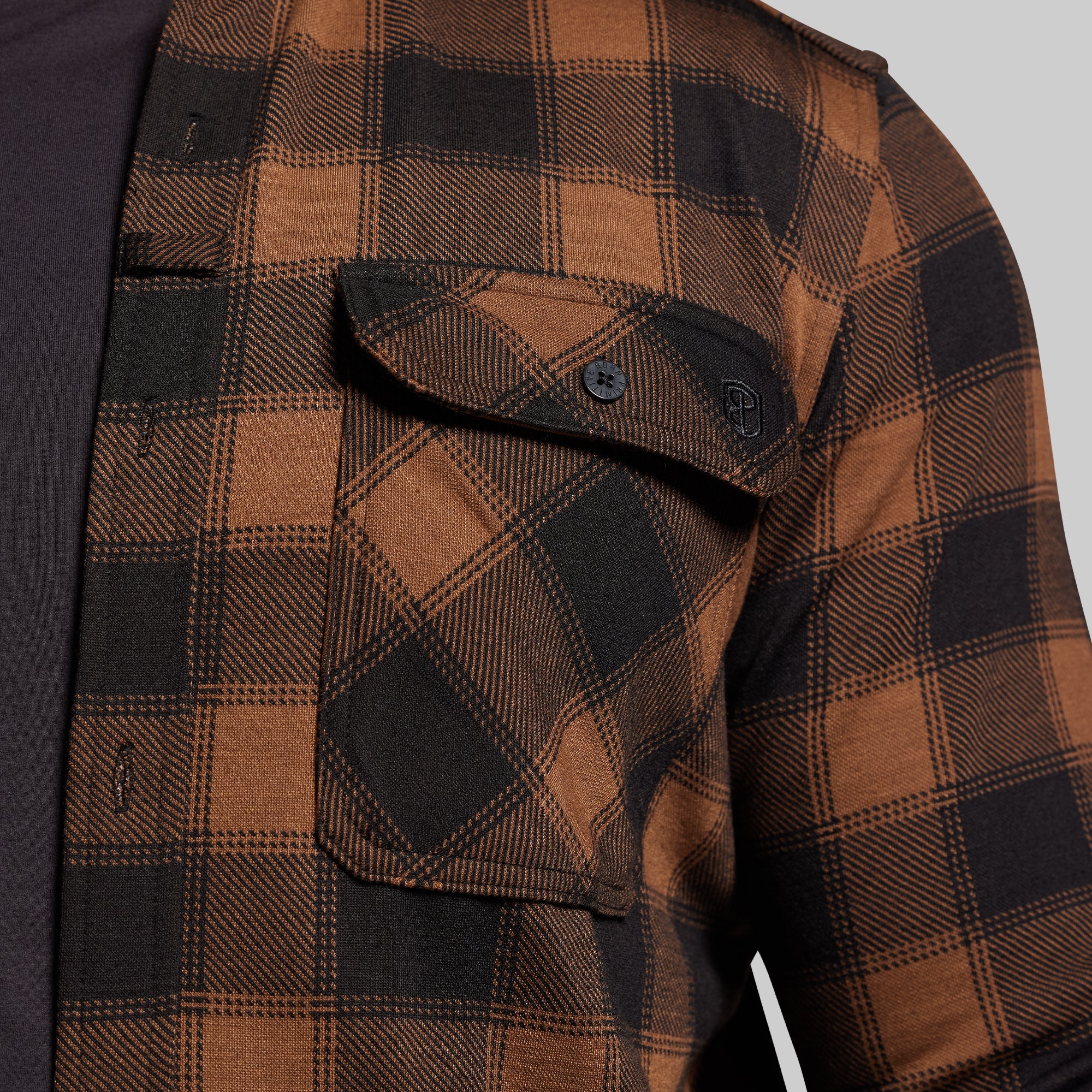 Woodsman Stretchy Flannel (Coyote Brown/Black) - Image 6