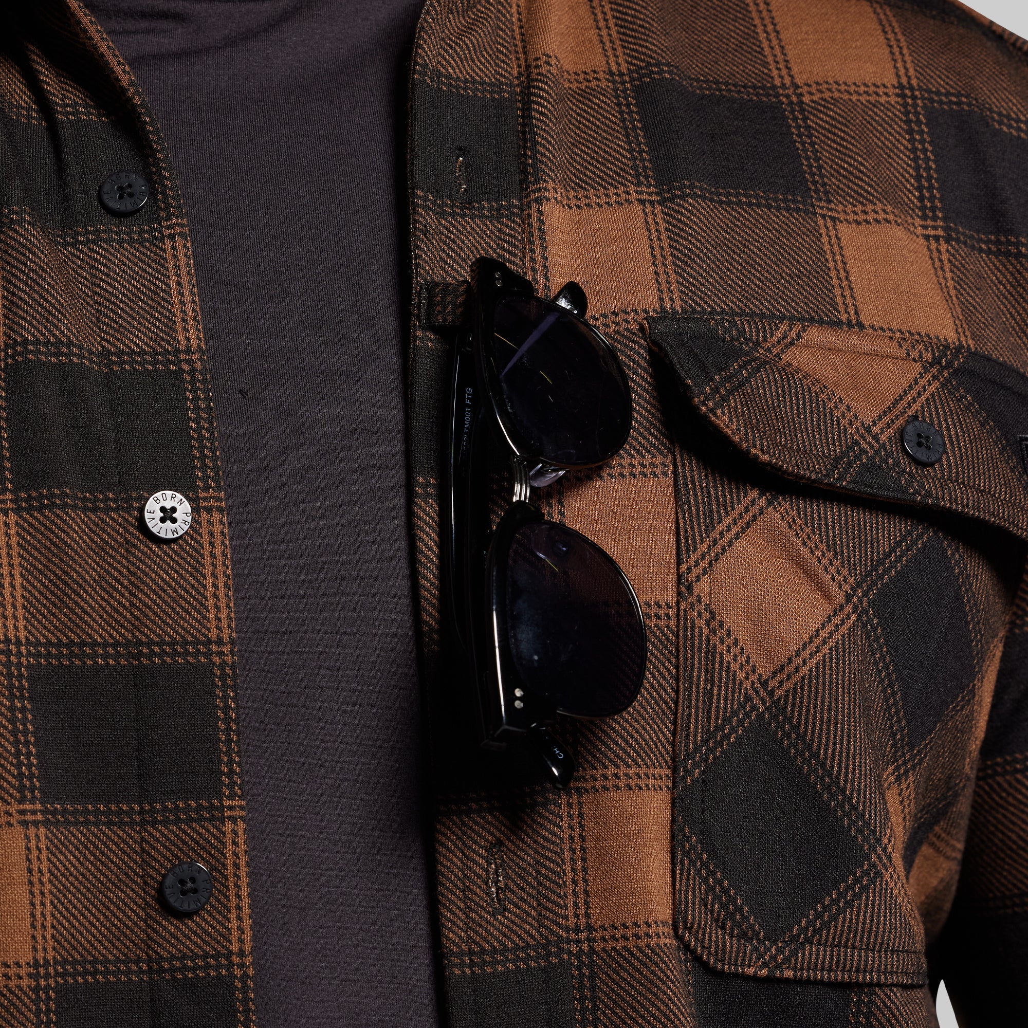 Woodsman Stretchy Flannel (Coyote Brown/Black) - Image 7