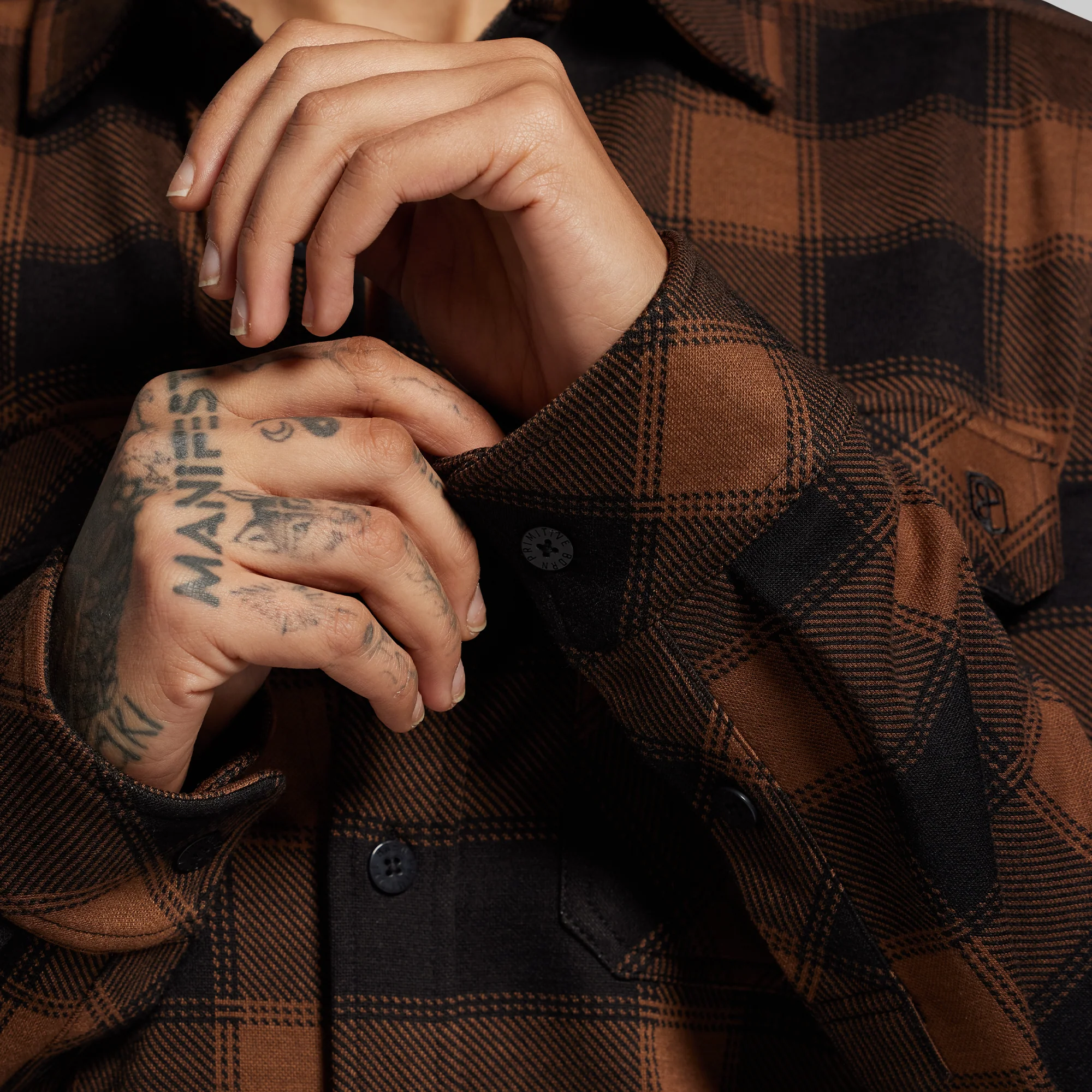 Woodsman Stretchy Flannel (Coyote Brown/Black) - Image 8