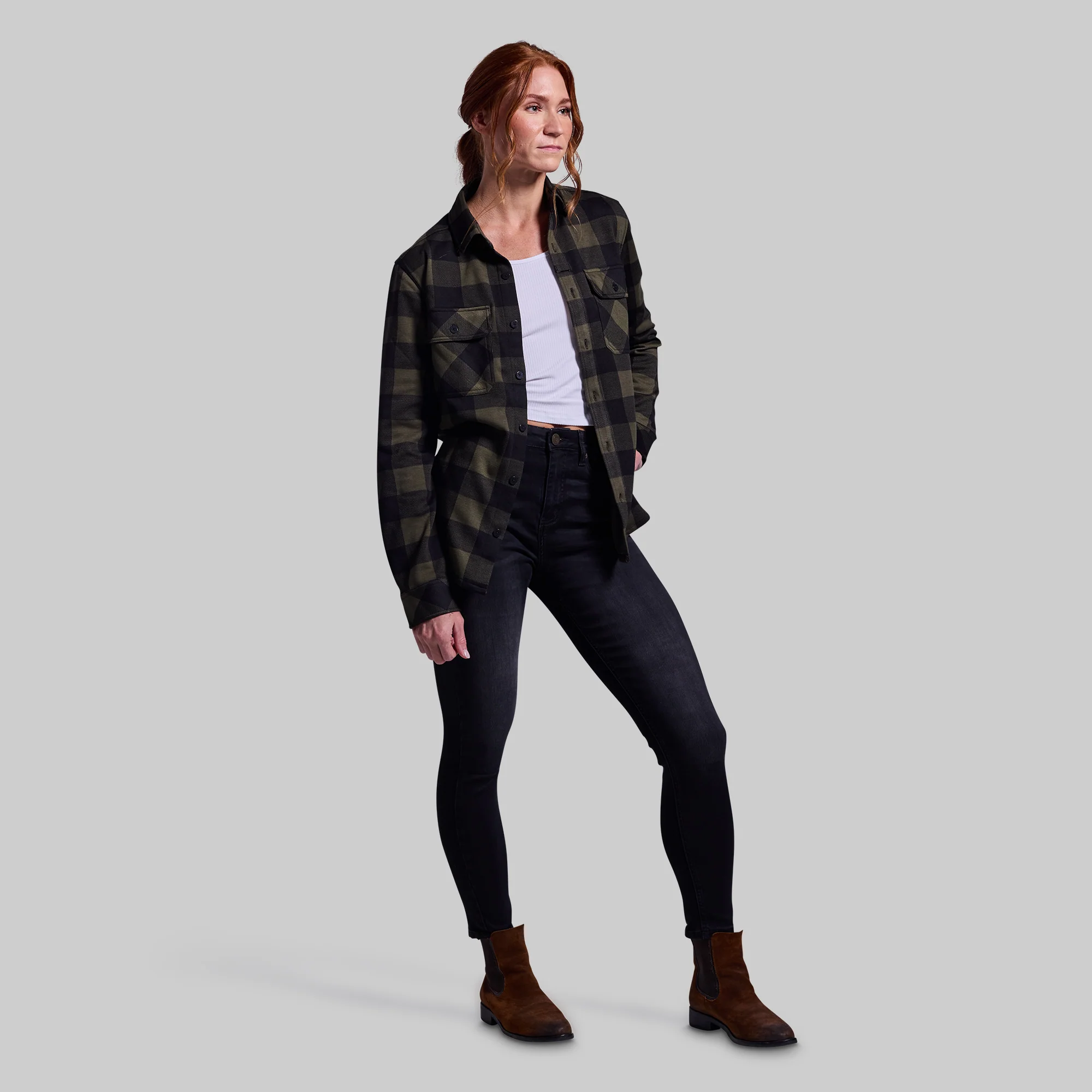 Woodsman Stretchy Flannel (Forest) - Image 13