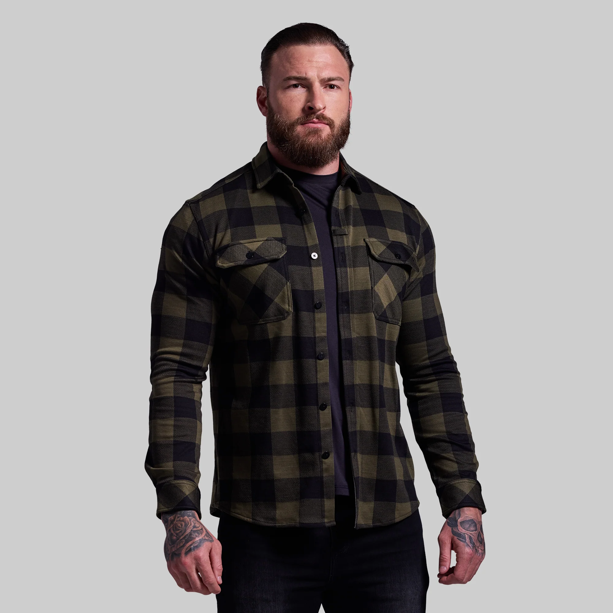 Woodsman Stretchy Flannel (Forest) - Image 3