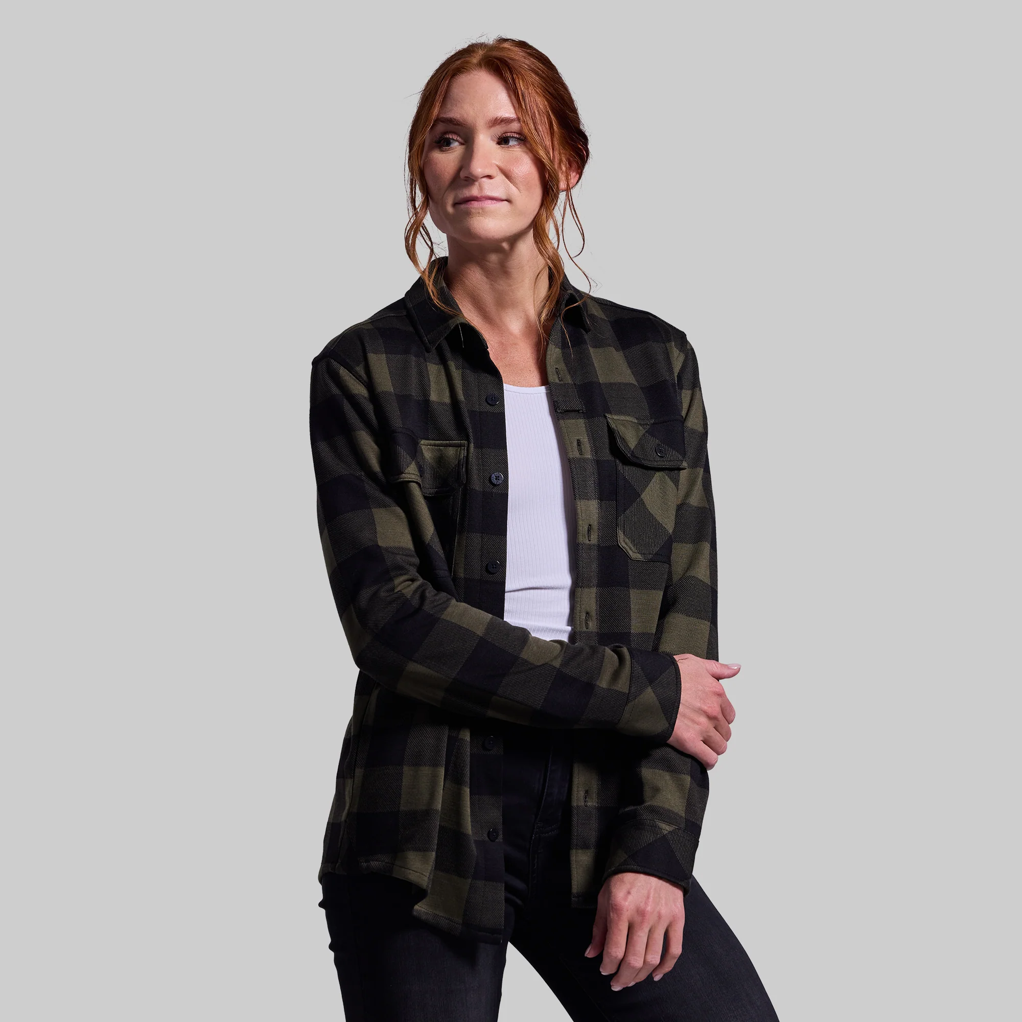 Woodsman Stretchy Flannel (Forest) - Image 5