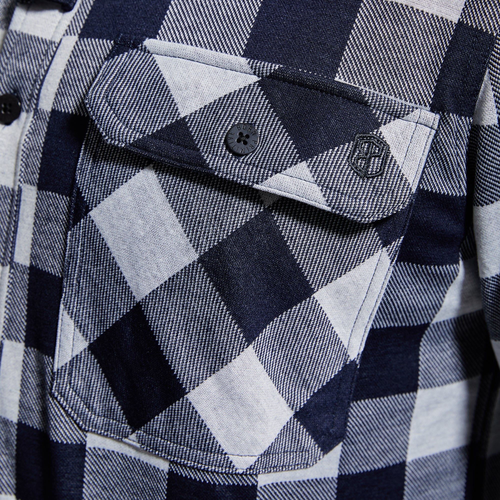 Woodsman Stretchy Flannel (Navy/White) - Image 6