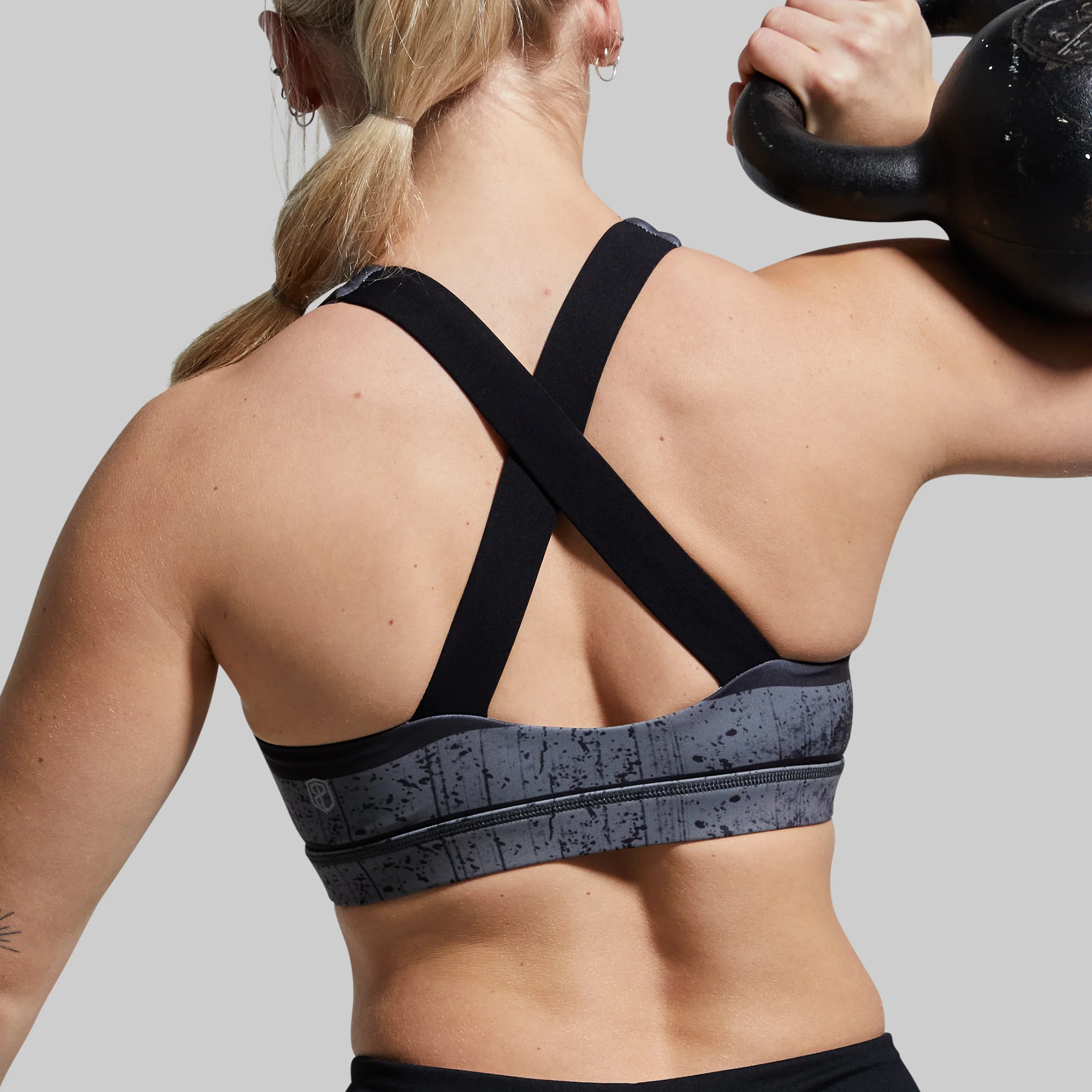 Your Essential Original Sports Bra (Thin Red Line Gunmetal) - Image 3