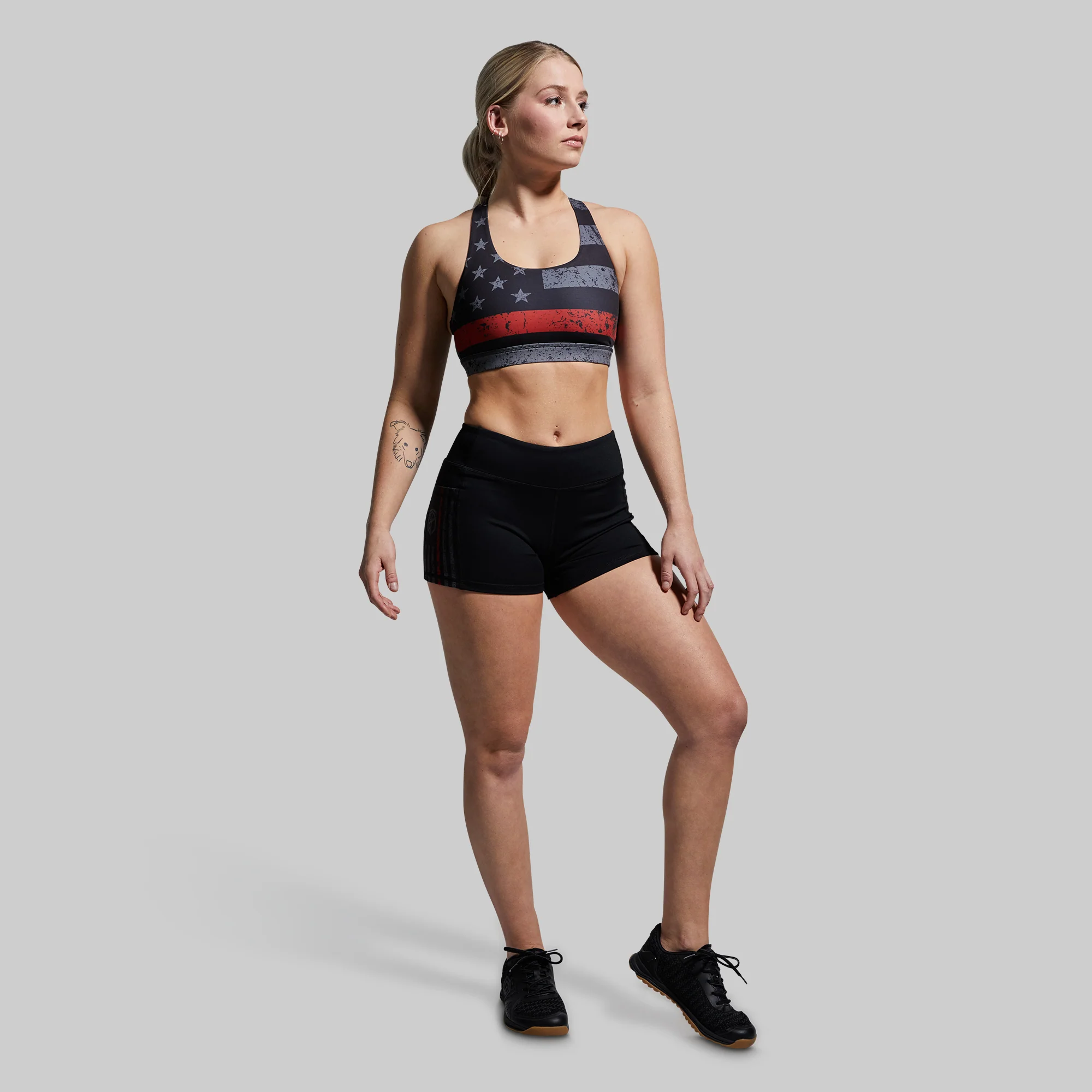 Your Essential Original Sports Bra (Thin Red Line Gunmetal) - Image 4