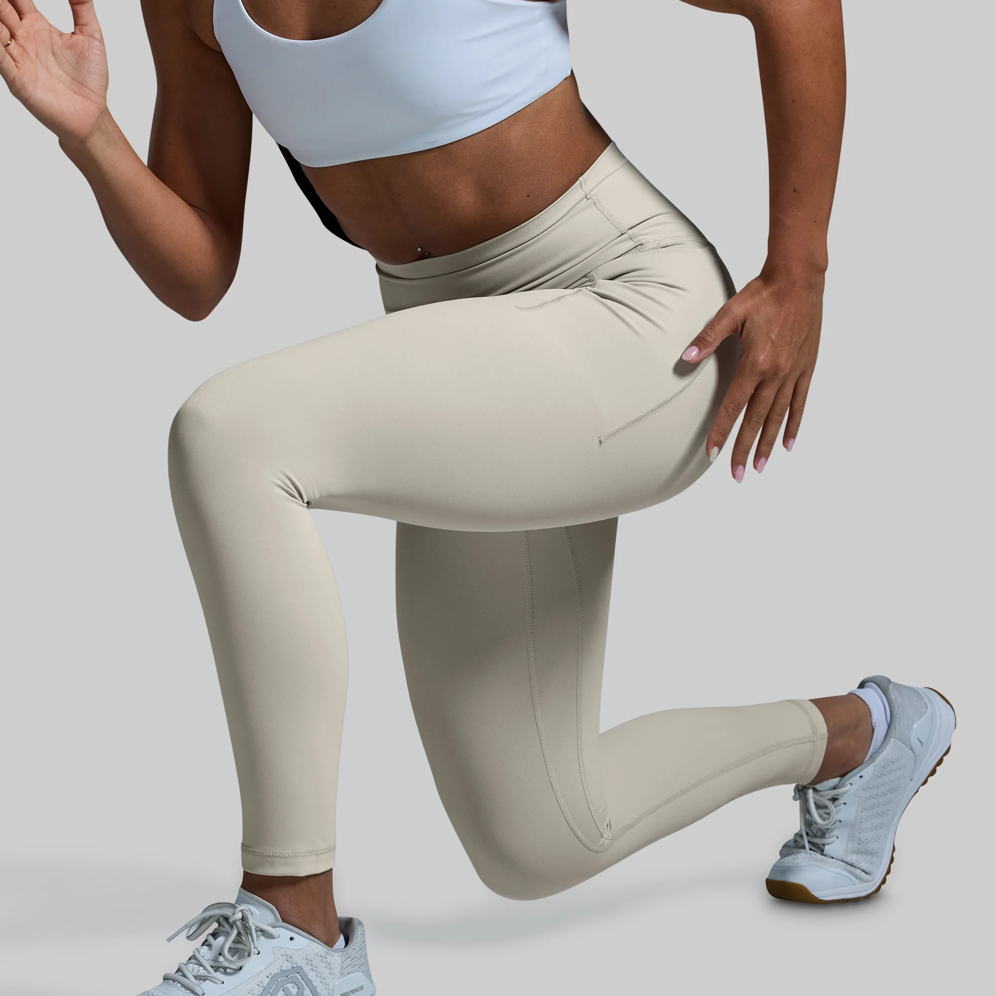 Your Go To Legging w/ Pockets 2.0 (Oatmeal) - Image 4